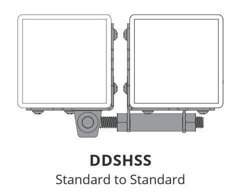 Black Stainless Steel Adjustable Gate Hinge - No Spring - For Gate Gap (5/8" - 1 3/4") - 2 Pack