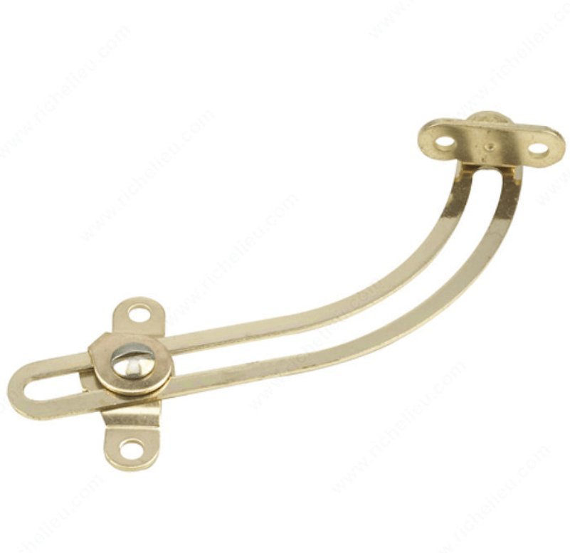 Angled Lid Support - 5" Inches - Brass Finish - Sold Individually