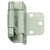 Self-Closing, Partial Wrap 3/8" Inch Inset Cabinet Hinges - 2 1/4" X 1 7/8" - Multiple Finishes - 2 Pack