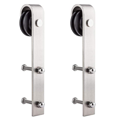 Barn Door Hardware - Interior Sliding Door Hardware Strap Hangers - Multiple Finishes Available - 2 Pack
