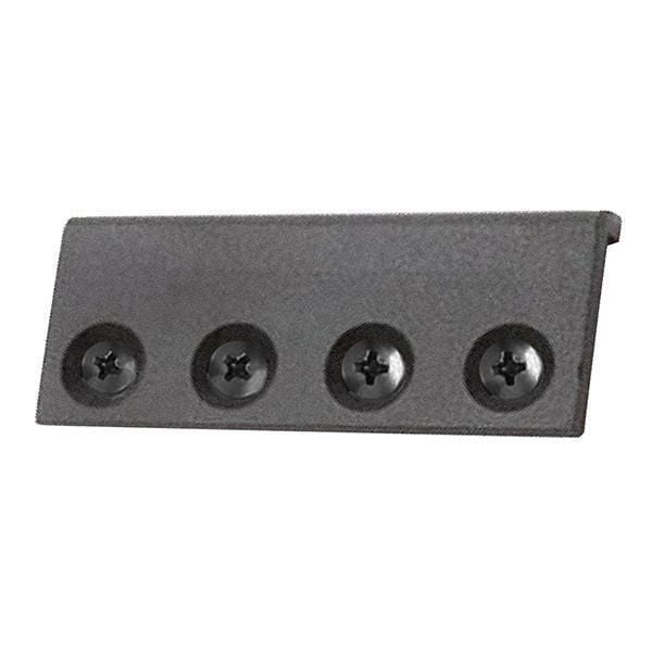Barn door hardware kit featuring a double door rail connector with multiple finish options for versatile installation.