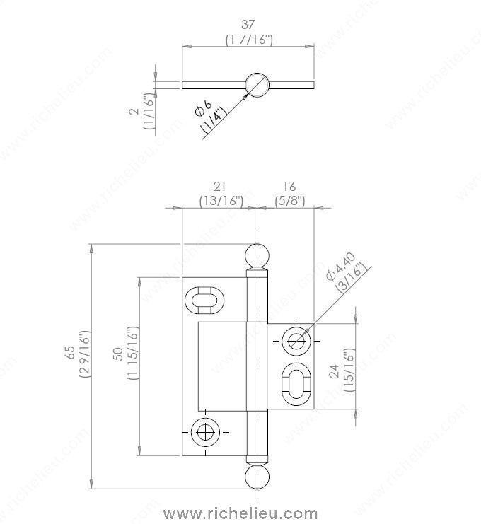 Bifold Hinges - Classic Brass Bifold Hinge - Multiple Finishes Available - Sold Individually