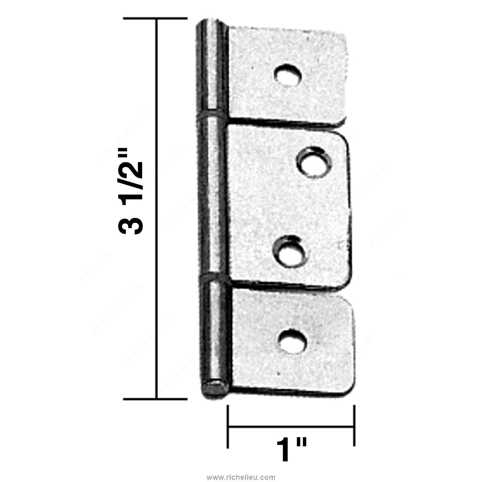 Bifold Hinges - Three Leaf Bifold Hinge - Brass Finish - Sold Individually