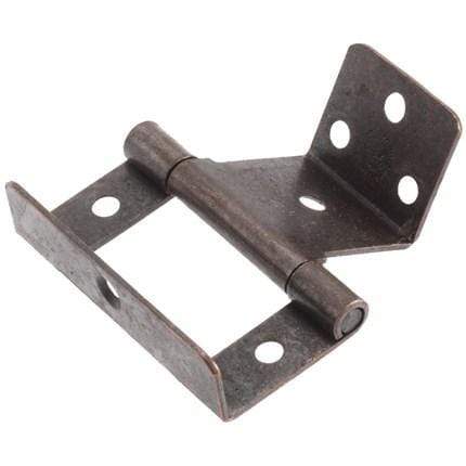 Bifold lid hinge in steel, non-mortise design, available in various sizes and finishes, sold individually.