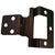 Bifold Lipped Door Hinges - Non Mortise - 3/8" Overlay (Inset 3/8") - High Quality Steel - 2" Inches Length - Statuary Bronze Finish - Sold Individually