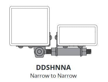 Black stainless steel self-closing gate hinge, tension adjustable, fits gate gaps 5/8" to 1 3/16", sold in 2 pack.