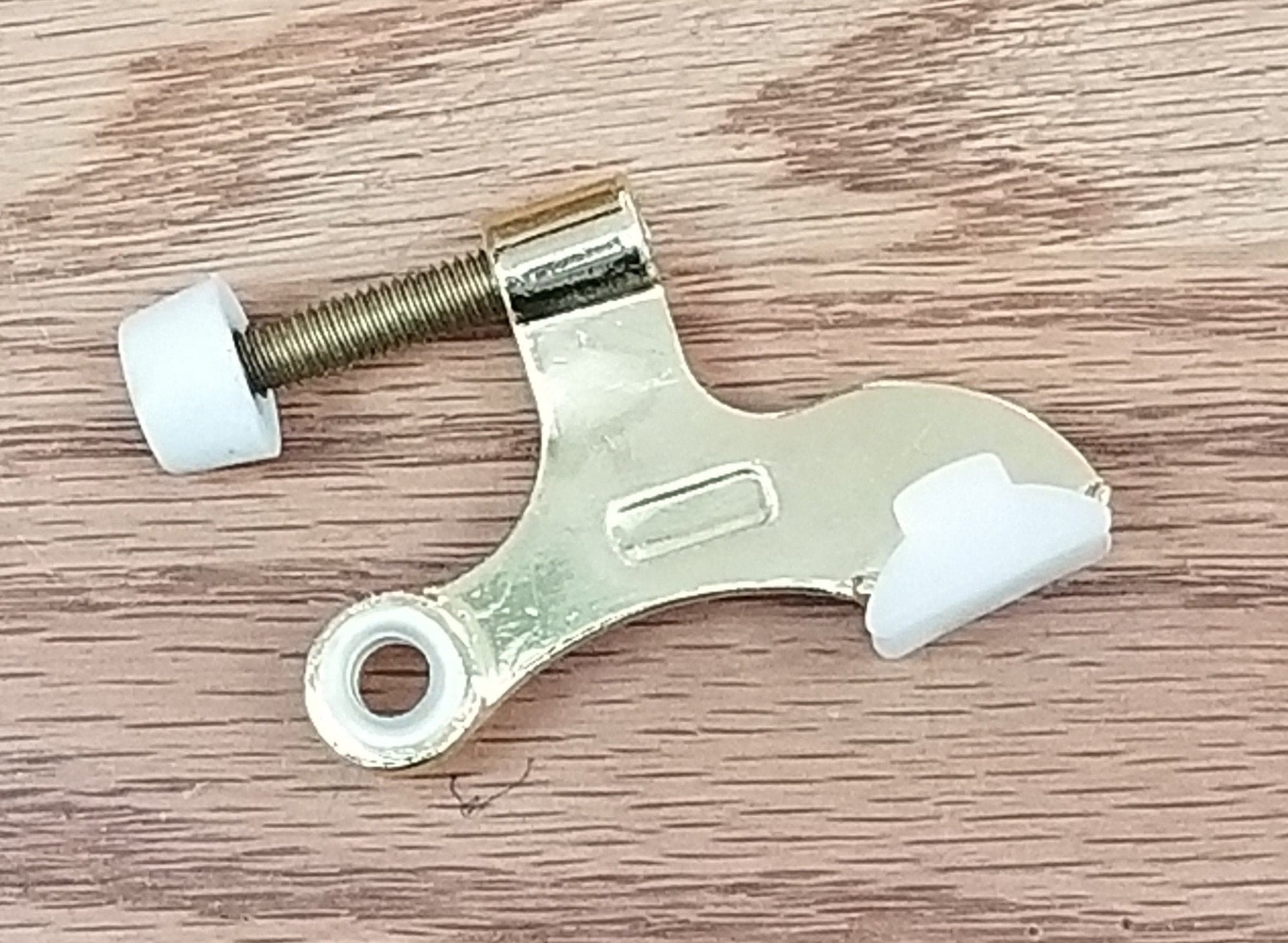 Door Stops - Premium Hinge Door Stop Bright Brass Finish