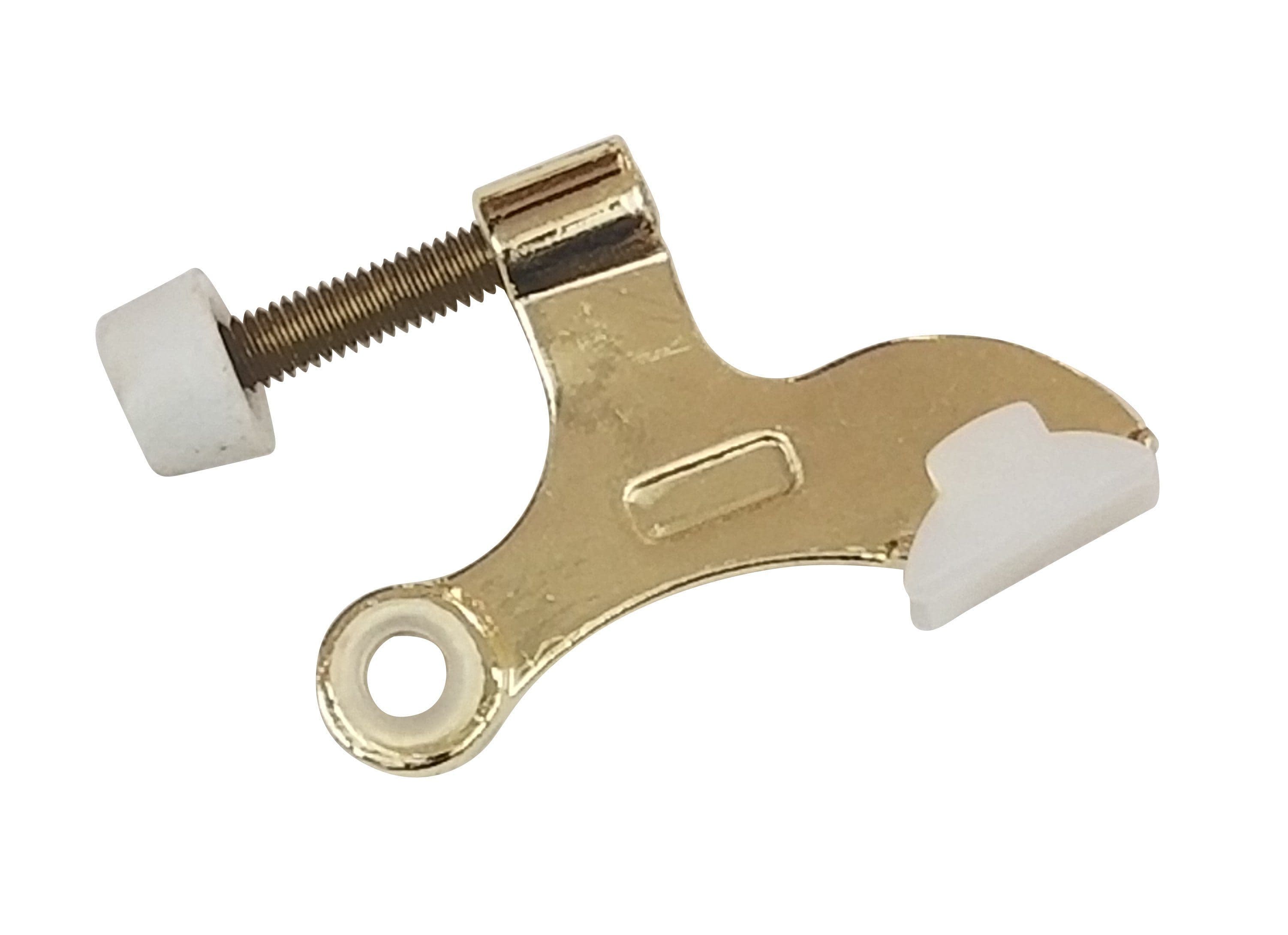 Door Stops - Premium Hinge Door Stop Bright Brass Finish