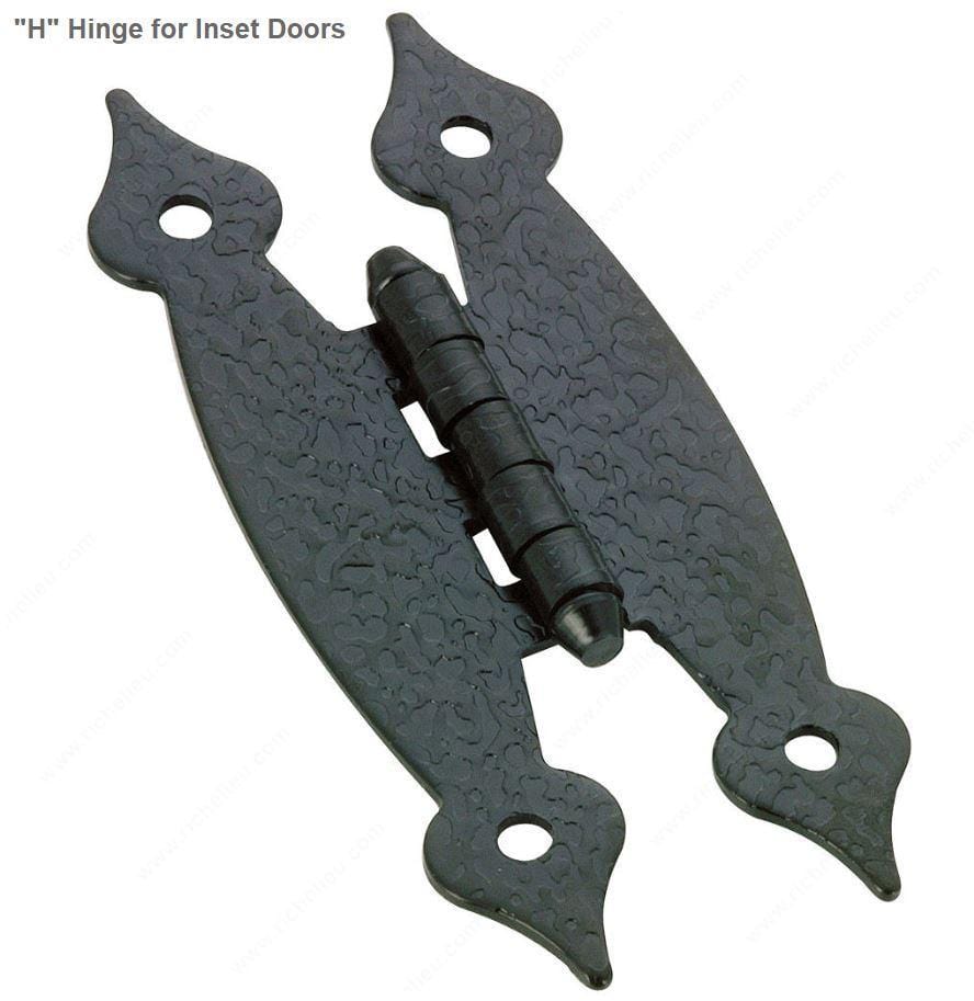 Butterfly Hinges - Butterfly Hinges - H Hinge For Inset Cabinet Doors - Multiple Finishes Available - 2 Pack