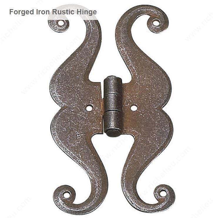 Butterfly Hinges - Butterfly Hinges - Forged Iron Rustic Hinges For Cabinets - Wrought Iron Finish - Multiple Sizes Available - Sold Individually