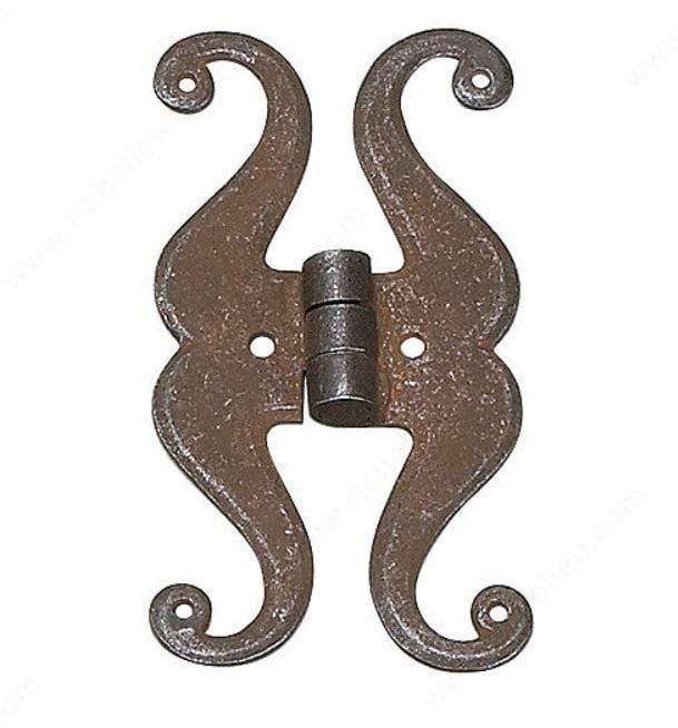 Butterfly Hinges - Butterfly Hinges - Forged Iron Rustic Hinges For Cabinets - Wrought Iron Finish - Multiple Sizes Available - Sold Individually