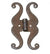 Butterfly Hinges - Butterfly Hinges - Forged Iron Rustic Hinges For Cabinets - Wrought Iron Finish - Multiple Sizes Available - Sold Individually