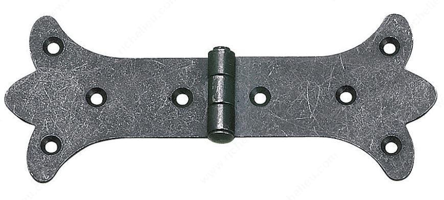 Butterfly Hinges - Butterfly Hinges - Traditional Forged Iron Hinges For Cabinets - Matte Black Finish - Sold Individually