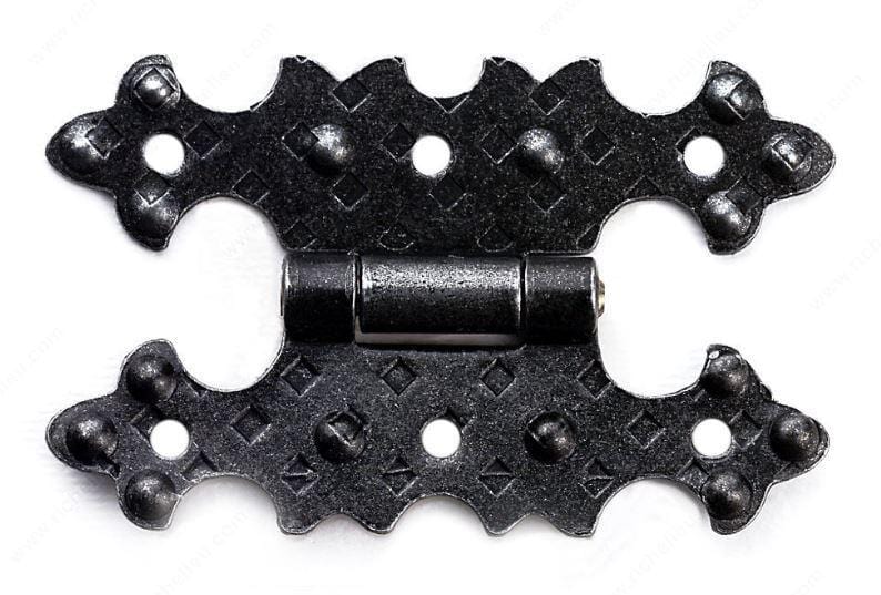 Butterfly Hinges - Butterfly Hinges - Traditional Metal Country Hinges For Cabinets - Anthracite Finish - Sold Individually
