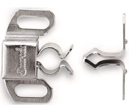 Friction cabinet catch in zinc finish, measuring 1-5/16" x 1-3/16", sold individually for secure closures.