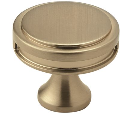 Cabinet Knobs - Oberon Series - 1-3/8" Inch - Golden Champagne Finish - Sold Individually