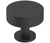 Cabinet Knobs - Radius Series - 1-1/4" Inch - Stainless Steel - Matte Black Finish - Sold Individually