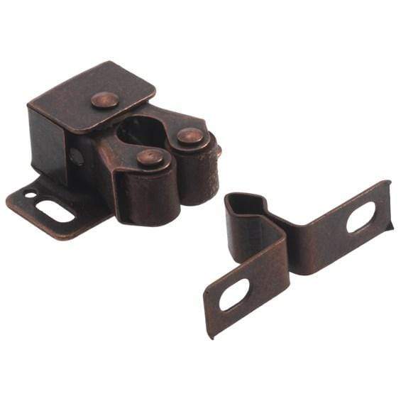 Cabinet Catch - Nylon Double Roller Catch - 1-1/4" Inches - Multiple Finishes- Sold Individually