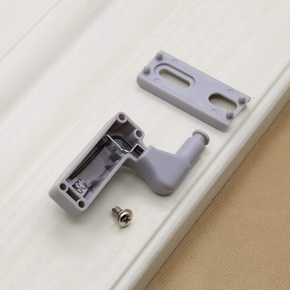 Battery-operated LED cabinet hinge light for concealed hinges, includes two pack and mounting screw.