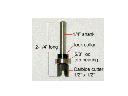 Carbide Router Bit - Universal Mortising Bit With Top Bearing - Sold Individually