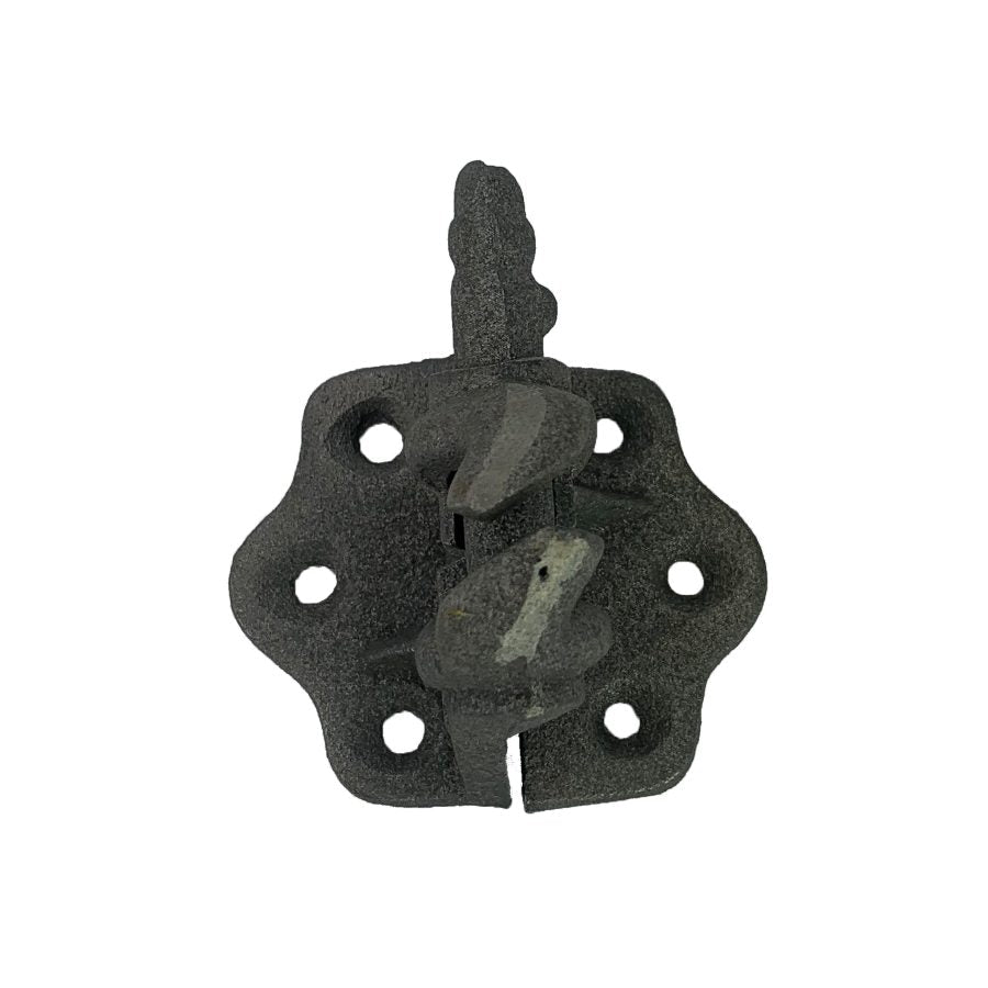 Raw cast iron shutter hinges with a 1-1/4" or 3-1/4" throw, sold as a set for durable surface mounting.