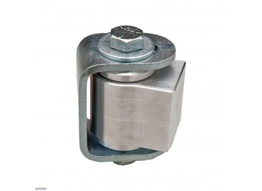 Heavy duty weld-on gate hinge with aluminum body and zinc plating, supports up to 400 lbs, sold individually.