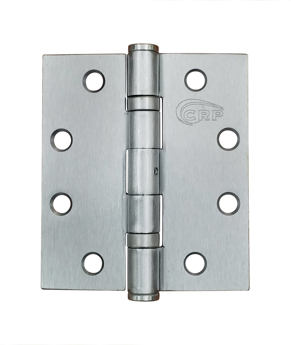 Commercial Ball Bearing Hinges - Heavy Duty Commercial Ball Bearing Door Hinges - 4.5" Inch X 4" Inch - Satin Chrome - Non Removable Pin - 2 Pack