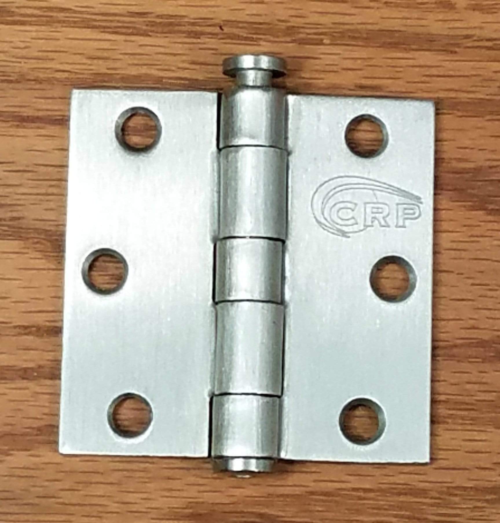 Commercial 3-inch square door hinges in various finishes, sold in a convenient 2-pack for durable installations.