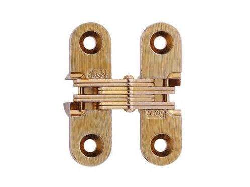 Concealed cabinet hinge in multiple finishes, 1/2 inch by 1-3/4 inch, for 3/4 inch thick doors, sold in a 2 pack.