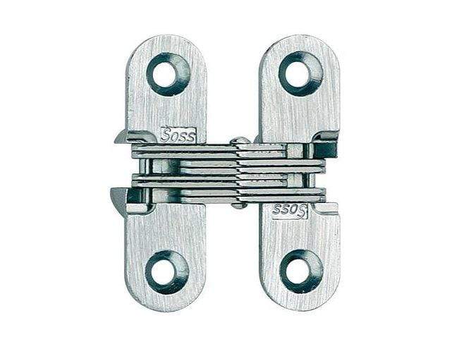 Concealed cabinet hinges in a 2-pack, 1/2 inch x 1-3/4 inch, for 3/4 inch thick doors, available in multiple finishes.
