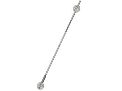 Concealed door straightener for 1/2-inch thick cabinet doors in nickel finish, sold individually for easy installation.