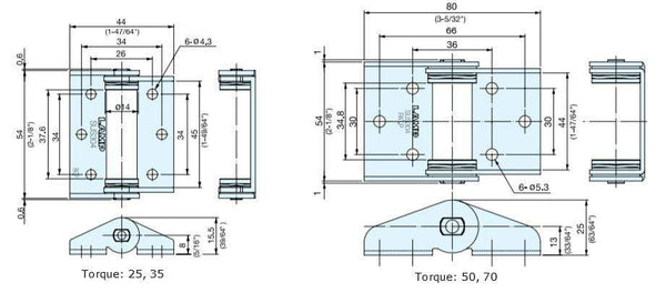 Constant Torque Hinges - For Cabinets - Stainless Steel - Sold ...