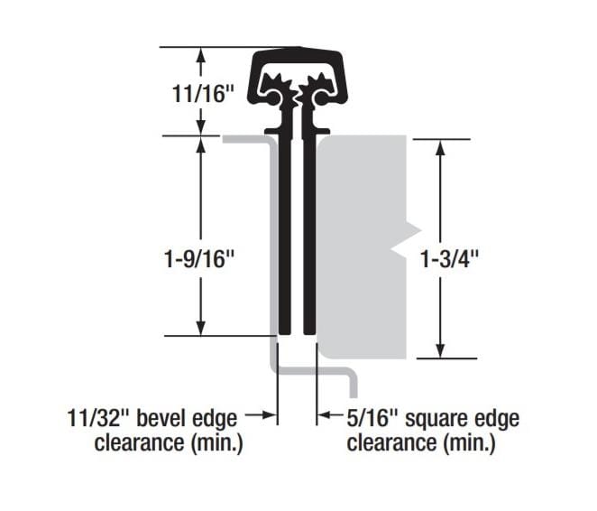 Heavy duty continuous geared hinge with concealed leaf, 83 inches long, made of aluminum, sold individually.