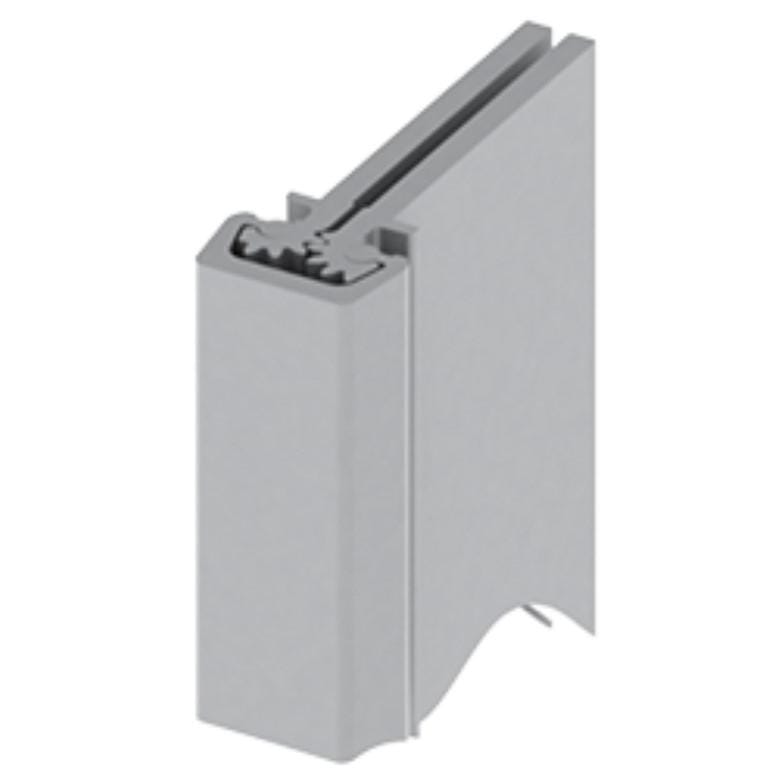 Heavy-duty continuous geared hinge with concealed leaf, 83 inches long, made of aluminum, sold individually.
