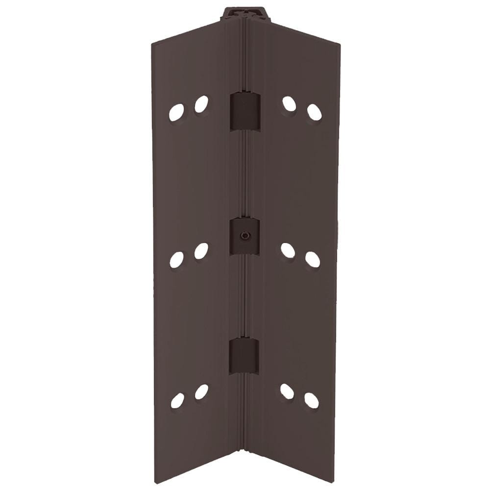 Continuous geared hinge for narrow frames, 83 inches, aluminum, available in multiple finishes, sold individually.