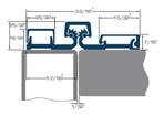 Continuous Geared Hinges - Full Surface For Narrow Frame - Heavy Duty - 83" - Aluminum - Multiple Finishes Available