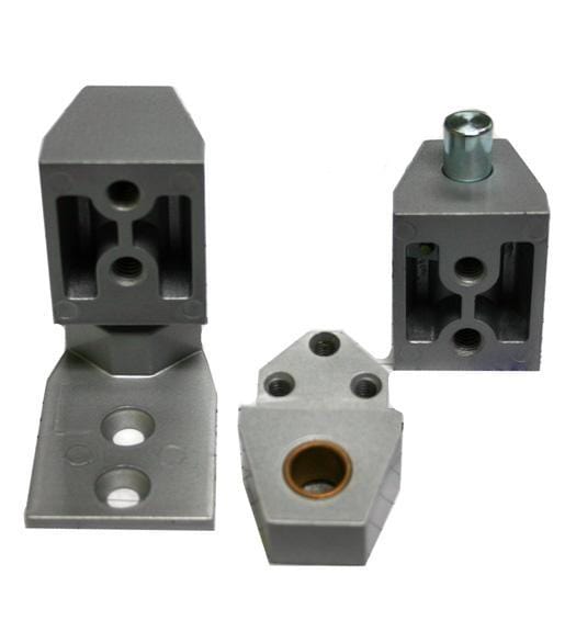 Arch style pivot door hinges designed for aluminum doors, suitable for face frame or 1/8" recessed applications.