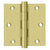 3 1/2" X 3 1/2" With Square Corners Plain Bearing Brass Hinges - Multiple Distressed Finishes - Sold In Pairs