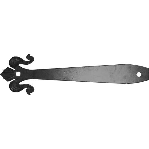 Decorative Dummy Strap Hinge for Gates - Forged Steel - 12-7/8" Inch x 3-1/4" Inch - Sold Individually