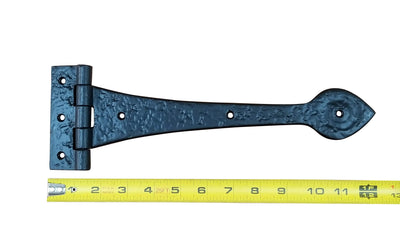Black Solid Iron Decorative Arrowhead Strap Hinge - 11" Inches - Sold Individually