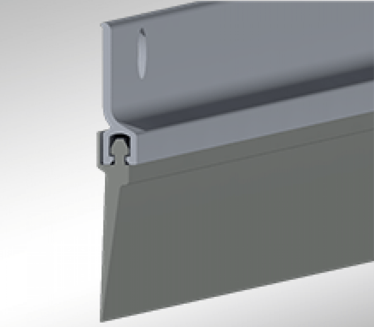 Door bottom sweep with 1-7/8" height, available in multiple sizes and finishes, sold individually for effective sealing.