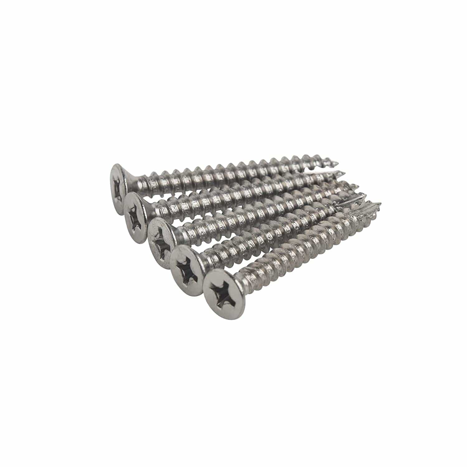 Door hinge wood screws, #9 x 1-1/2 inch, available in multiple finishes for secure installation of hinges.