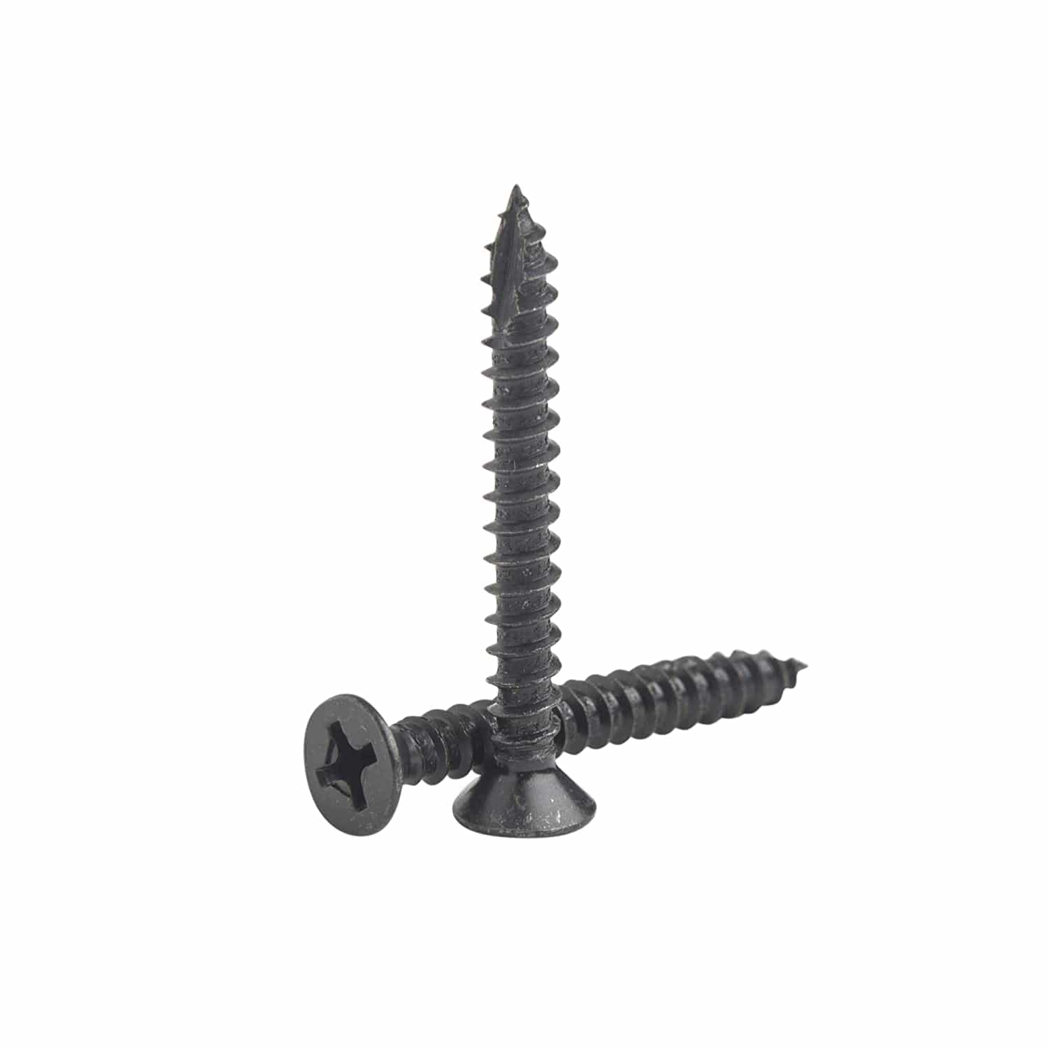 #9 x 1-1/2 inch door hinge wood screws in various finishes for secure fastening in wood applications.