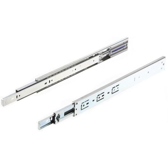 Drawer Slides - Ball Bearing - Full Extension Telescope - Side Mounted - Soft Closing - Zinc Finish - Multiple Sizes - Sold In Pairs