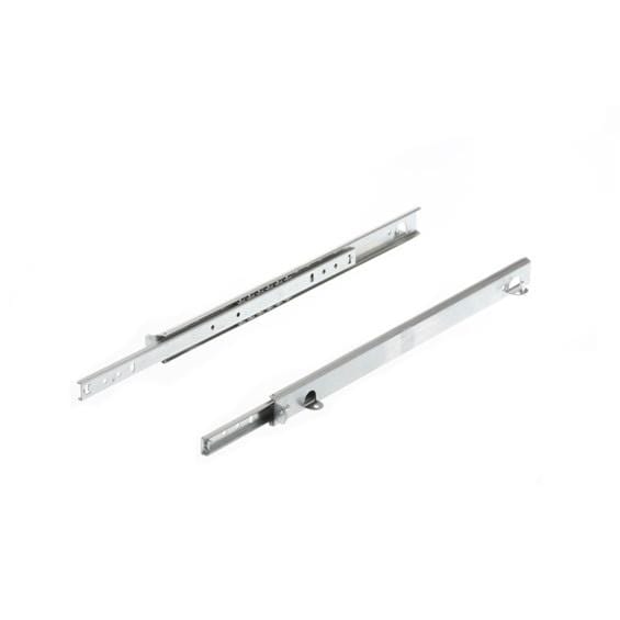 Drawer Slides - Ball Bearing - Microform Double Action Slides - 13-1/2" Inches - Zinc Plated - Sold In Pairs
