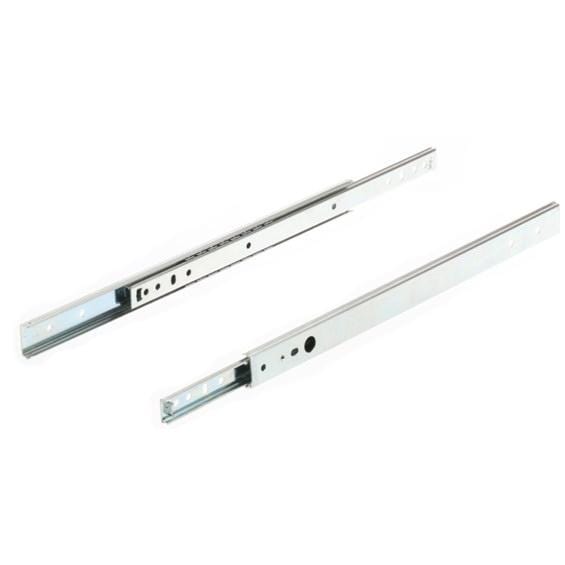 Drawer Slides - Ball Bearing - Side Mounting Double Action Slide - Multiple Sizes - Sold In Pairs