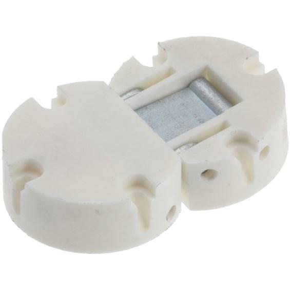 Drop flap door hinge with 90° opening, available in multiple sizes and finishes, sold individually for versatile use.