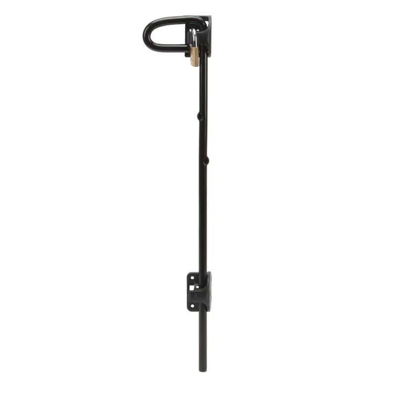 Wood Gate Metal Hinges And Hardware - Drop Bolt For Metal Wood Or Vinyl Gates - 24"- Black Stainless Steel - Sold Individually