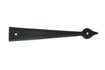 Faux Strap Hinge for Shutters - Spade Tip - Multiple Sizes Available - Cast Aluminum - Black Finish - Sold Individually