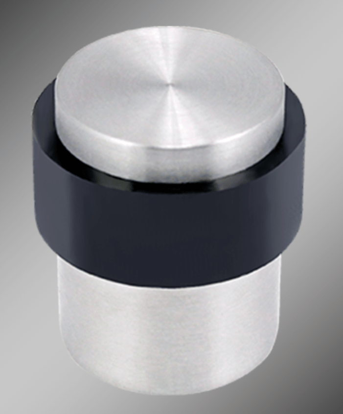 Floor Mounted Door Stop - Cylindrical - 1 9/16” Projection - Stainless Steel - Sold Individually